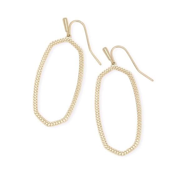 KENDRA SCOTT • Gold Open Frame Elle Earrings - Picture 1 of 3